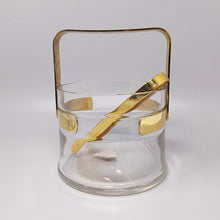 Load image into Gallery viewer, 1970s Gorgeous Cocktail Shaker With Ice Bucket by Dorval in Gold plate 24K and Crystal. Made in Italy Madinteriorart by Maden