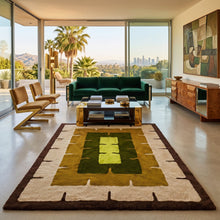 Load image into Gallery viewer, 1970s Gorgeous Geometric Space Age Rug in Wool. Made in Italy Madinteriorart by Maden