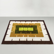 Load image into Gallery viewer, 1970s Gorgeous Geometric Space Age Rug in Wool. Made in Italy Madinteriorart by Maden