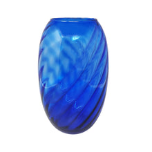 Load image into Gallery viewer, 1970s Gorgeous Large Blue Vase by Ind. Vetraria Valdarnese. Made in Italy Madinteriorart by Maden