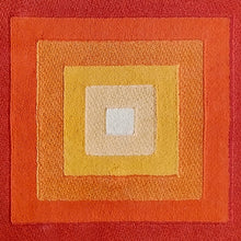 Load image into Gallery viewer, 1970s Gorgeous Verner Panton Style "Quadrat" Geometric Op Art Rug. Made in England - Madinteriorart by Maden
