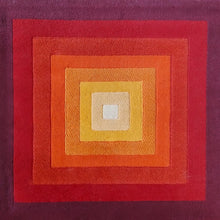 Load image into Gallery viewer, 1970s Gorgeous Verner Panton Style "Quadrat" Geometric Op Art Rug. Made in England - Madinteriorart by Maden