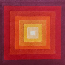 Load image into Gallery viewer, 1970s Gorgeous Verner Panton Style "Quadrat" Geometric Op Art Rug. Made in England Madinteriorart by Maden