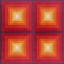 Load image into Gallery viewer, 1970s Gorgeous Verner Panton Style "Quadrat" Geometric Op Art Rug. Made in England - Madinteriorart by Maden