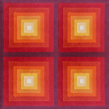 Load image into Gallery viewer, 1970s Gorgeous Verner Panton Style "Quadrat" Geometric Op Art Rug. Made in England Madinteriorart by Maden