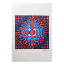 Load image into Gallery viewer, 1970s Gorgeous Victor Vasarely Op Art Limited Edition Lithograph Madinteriorart by Maden