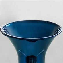 Load image into Gallery viewer, 1970s Italian Murano Blown Glass Blue Vase by Maestro del Vetro. Madinteriorart by Maden