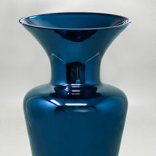 Load image into Gallery viewer, 1970s Italian Murano Blown Glass Blue Vase by Maestro del Vetro. Madinteriorart by Maden