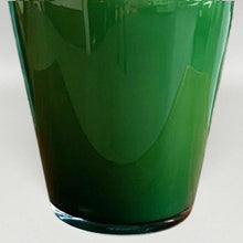 Load image into Gallery viewer, 1970s Italian Murano Blown Glass Emerald Green Vase by Maestro del Vetro. Madinteriorart by Maden