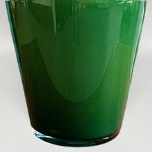 Load image into Gallery viewer, 1970s Italian Murano Blown Glass Emerald Green Vase by Maestro del Vetro. Madinteriorart by Maden