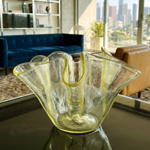 Load image into Gallery viewer, 1970s Italian Murano Glass Yellow "Fazzoletto" Handkerchief Vase by Dogi Madinteriorart by Maden