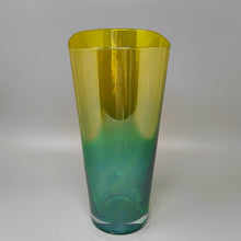 Load image into Gallery viewer, 1970s Luxury Green and Yellow Handcrafted Vase in Murano Glass by Ca dei Vetrai. Made in Italy Madinteriorart by Maden