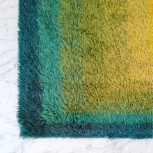 Load image into Gallery viewer, 1970s Mid-Century Modern "Homage to the Square" Shag Rug – Geometric Op-Art Textile / Wall Tapestry tappeto Madinteriorart by Maden
