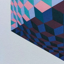 Load image into Gallery viewer, 1970s Original Gorgeous Victor Vasarely Op Art Limited Edition Lithograph Madinteriorart by Maden