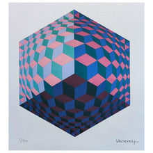 Load image into Gallery viewer, 1970s Original Gorgeous Victor Vasarely Op Art Limited Edition Lithograph Madinteriorart by Maden