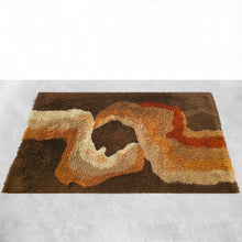 Load image into Gallery viewer, 1970s Space Age Wool Rug | Mid-Century Modern Organic Wave Pattern. Made in Italy tappeto Madinteriorart by Maden