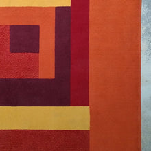 Load image into Gallery viewer, 1970s Stunning Geometric Space Age Rug in Wool. Made in Italy Madinteriorart by Maden