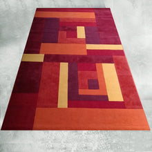 Load image into Gallery viewer, 1970s Stunning Geometric Space Age Rug in Wool. Made in Italy Madinteriorart by Maden