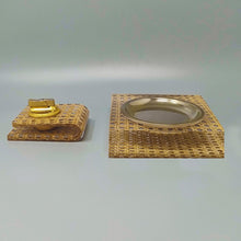 Load image into Gallery viewer, 1970s Stunning Smoking Set in Vienna Straw By Geolel. Made in Italy Madinteriorart by Maden