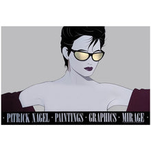 Load image into Gallery viewer, 1980s Original Gorgeous Patrick Nagel "Silver Foiled Sunglasses" Art Poster.