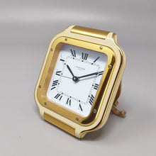 Load image into Gallery viewer, 1980s Cartier Santos Pendulette Alarm Clock. Made in Swiss Madinteriorart by Maden