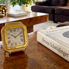 Load image into Gallery viewer, 1980s Cartier Santos Pendulette Alarm Clock. Made in Swiss Madinteriorart by Maden