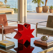 Load image into Gallery viewer, 1980s Ettore Sottsass "Hsing" Red Glazed Ceramic Vase for Alessio Sarri Madinteriorart by Maden