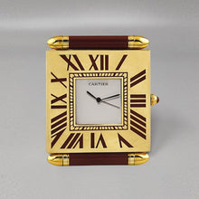 Load image into Gallery viewer, 1980s Gorgeous Cartier Alarm Clock Pendulette. Made in Swiss (Copia) Madinteriorart by Maden
