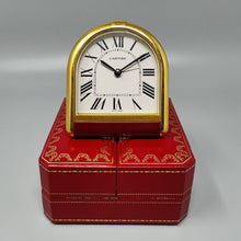 Load image into Gallery viewer, 1980s Gorgeous Cartier Romane Alarm Clock Pendulette. Made in Swiss Madinteriorart by Maden