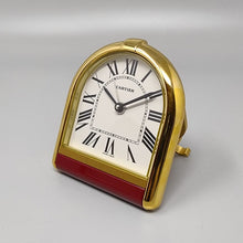 Load image into Gallery viewer, 1980s Gorgeous Cartier Romane Alarm Clock Pendulette. Made in Swiss Madinteriorart by Maden