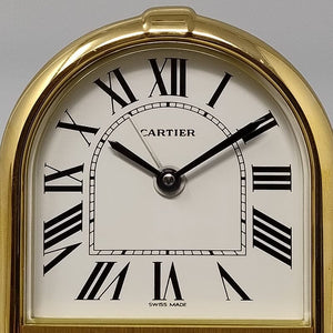 1980s Gorgeous Cartier Romane Alarm Clock Pendulette. Made in Swiss Madinteriorart by Maden
