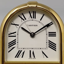 Load image into Gallery viewer, 1980s Gorgeous Cartier Romane Alarm Clock Pendulette. Made in Swiss Madinteriorart by Maden