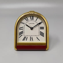Load image into Gallery viewer, 1980s Gorgeous Cartier Romane Alarm Clock Pendulette. Made in Swiss Madinteriorart by Maden