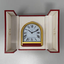 Load image into Gallery viewer, 1980s Gorgeous Cartier Romane Alarm Clock Pendulette. Made in Swiss Madinteriorart by Maden