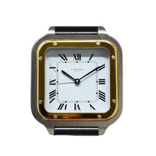 Load image into Gallery viewer, 1980s Gorgeous Cartier Santos Alarm Clock Pendulette. Made in Swiss Madinteriorart by Maden