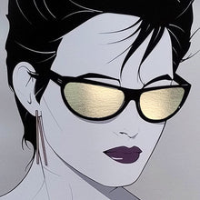 Load image into Gallery viewer, 1980s Original Gorgeous Patrick Nagel "Silver Foiled Sunglasses" Art Poster. Madinteriorart by Maden