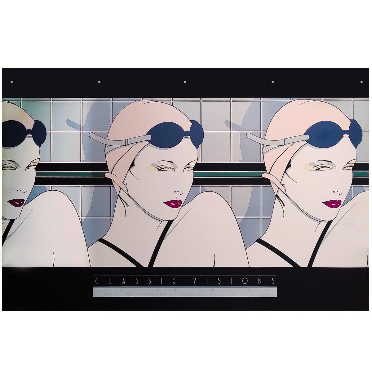 1980s Gorgeous Rare Patrick Nagel 'Swimmers' Lithograph