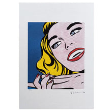 Load image into Gallery viewer, 1980s Original Stunning Roy Lichtenstein "Smile Girl" Limited Edition Lithograph Madinteriorart by Maden