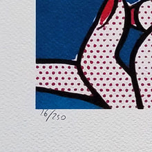 Load image into Gallery viewer, 1980s Original Stunning Roy Lichtenstein "Smile Girl" Limited Edition Lithograph Madinteriorart by Maden
