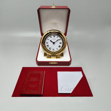 Load image into Gallery viewer, 1990s Gorgeous Cartier alarm clock pendulette "Colisee". Made in France - Madinteriorart by Maden
