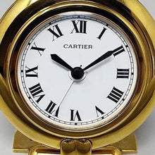 Load image into Gallery viewer, 1990s Gorgeous Cartier alarm clock pendulette "Colisee". Made in France - Madinteriorart by Maden
