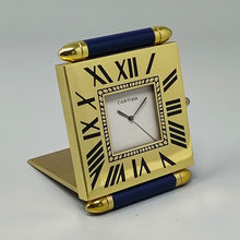 Load image into Gallery viewer, 1990s Gorgeous Cartier Alarm Clock Pendulette. Made in Swiss Madinteriorart by Maden
