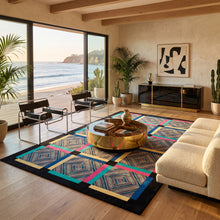 Load image into Gallery viewer, 1990s Ottavio Missoni "Square" Geometric Wool Rug Exceptional Italian Postmodern Design Madinteriorart by Maden