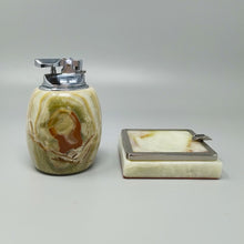 Load image into Gallery viewer, Mid-Century Modern Italian Onyx and Chrome Table Lighter & Ashtray Smoking Set, 1960 Madinteriorart by Maden