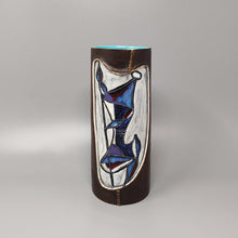 Load image into Gallery viewer, 1950s Gorgeous Marcello Fantoni Ceramic Vase Encased in Leather. Made in Italy Madinteriorartshop by Maden