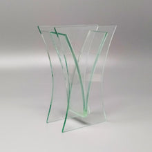 Load image into Gallery viewer, 1960s Vase in Acid Crystal, Aquamarine Color. Made in italy Madinteriorartshop by Maden
