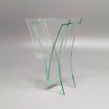 Load image into Gallery viewer, 1960s Vase in Acid Crystal, Aquamarine Color. Made in italy Madinteriorartshop by Maden