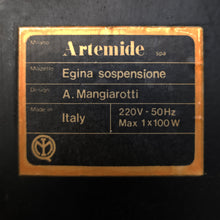 Load image into Gallery viewer, 1970s Artemide “Egina 38” Pendant Lamp by Angelo Mangiarotti. Made in Italy Madinteriorart by Maden