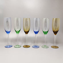 Load image into Gallery viewer, 1970s Astonishing Set of Six Murano Glasses by Nason. Made in Italy Madinteriorart by Maden