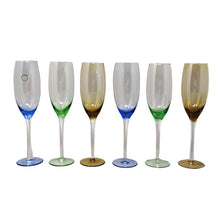 Load image into Gallery viewer, 1970s Astonishing Set of Six Murano Glasses by Nason. Made in Italy Madinteriorart by Maden